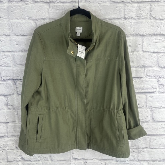 J.CREW Jackets & Blazers - J. Crew NWT Women's 100% Cotton Military Green Utility Preppy Jacket Size Large
